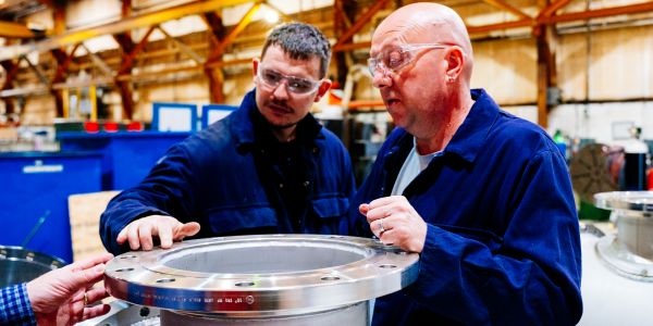Two engineers inspecting